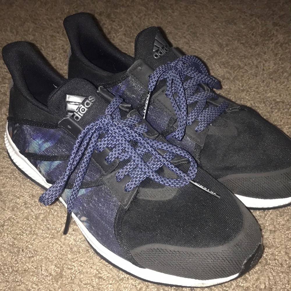 Adidas Black and Navy Blue Bounce Shoes
